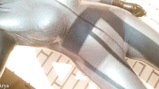 pvc pvc selfie scene showing off curvy cougar Arya Grander