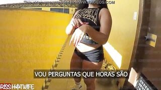 Kriss Hotwife Showing Off Into Hotel Hall
