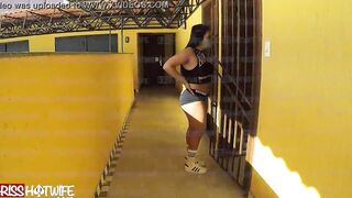 Kriss Hotwife Showing Off Into Hotel Hall