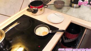German amateur meets user and has sex into the kitchen