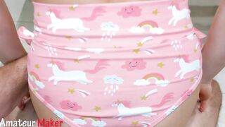 CUM INSIDE LINGERIE of goddess SLENDER JAPANESE !!