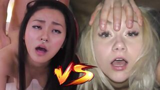 Japanese Fucktoy VS Czech Cum Dumpster - Who would you like to cumshot? - Featuring: Rae Lil African & Marilyn Sugar