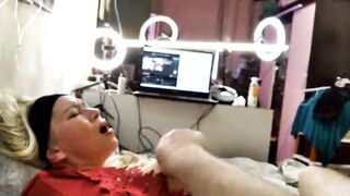 Friendly old woman inside red, or Hot fucking solo & non-solo )))