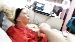 Friendly old woman inside red, or Hot fucking solo & non-solo )))