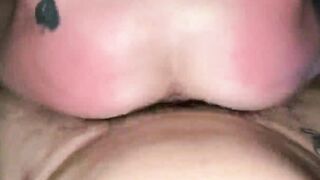 LITTLE BLONDE TWERK ON A HUGE PENIS UNTIL HE FILLS HER TWAT