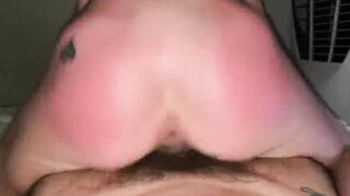LITTLE BLONDE TWERK ON A HUGE PENIS UNTIL HE FILLS HER TWAT