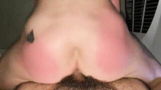 LITTLE BLONDE TWERK ON A HUGE PENIS UNTIL HE FILLS HER TWAT