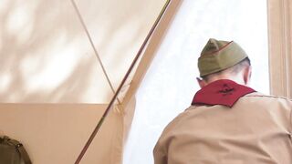 Logan Cross and Ryan were making out in the tent before jumping into a red-hot anal f