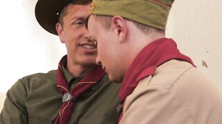 Logan Cross and Ryan were making out in the tent before jumping into a red-hot anal f
