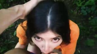 A Hungry Girl on a Walk in the Forest to