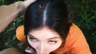 A Hungry Girl on a Walk in the Forest to