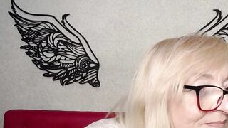Blonde amateur MILF IngritSno flashing boobs on webcam