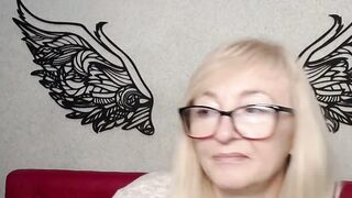 Blonde amateur MILF IngritSno flashing boobs on webcam