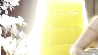 Big boobs Asian shemale jerks off