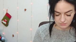 Amateur babe on webcam on Xmass Eve