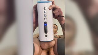 Hoss Kado plays with Autoblow Ultra - Under view