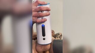 Hoss Kado plays with Autoblow Ultra - Under view
