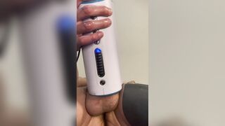 Hoss Kado plays with Autoblow Ultra - Under view