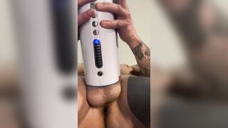 Hoss Kado plays with Autoblow Ultra - Under view