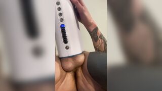 Hoss Kado plays with Autoblow Ultra - Under view