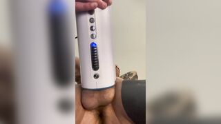 Hoss Kado plays with Autoblow Ultra - Under view