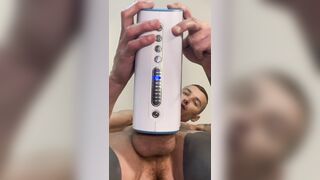 Hoss Kado plays with Autoblow Ultra - Under view