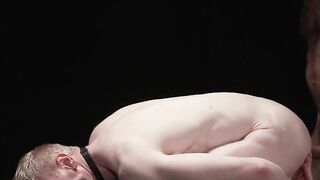 The boy slave Jesse Stone got fucked in an awesome and wild foursome orgy at an aucti