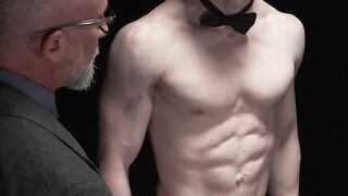 The boy slave Jesse Stone got fucked in an awesome and wild foursome orgy at an aucti