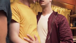 Uncle Jonah Wheeler slid up behind his nephew seeking out for his puckered-up hole