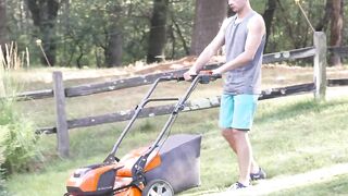 Silver-hair Dillion Stone blasted his son Logan Cross with a creamy facial cum