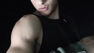 Muscles and dick flexing by hot boy EastBoys