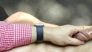 Jerking off a big dick from a hot boy