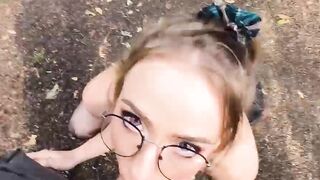 Risky Flashing Anal Squirting Blowjob p2