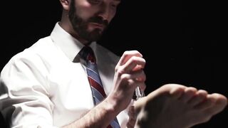 The virgin boy Tyler Tanner got rammed deeply by a dildo before being pounded hard by