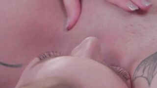 Goth babe ass licking petite best friend