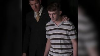 The young twink Colton Fox accidentally blows off his creamy load as Master Wolf anal