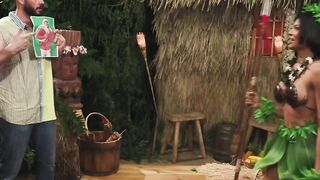 Black beauty TS gets analed by stranger in jungle