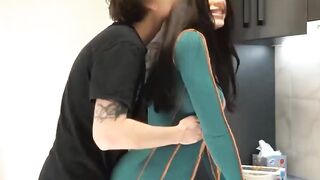 COOKING WAS INTERRUPTED BY a QUICK FUCK