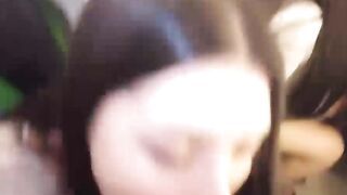 LUSH PLAYING IN PUBLIC BLOWJOB CUMSWALLOW