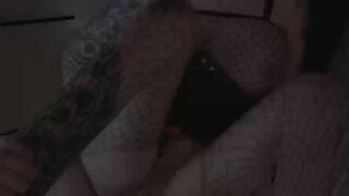 PERVERTED TEEN IN FISHNETS FUCKS HARD