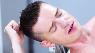Redhead gay sucks his buddies cock and fist fuck him