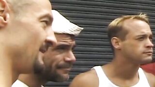 Hardcore fisting and kissing with handsome homosexual