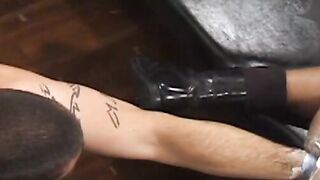 Hardcore fisting and kissing with handsome homosexual