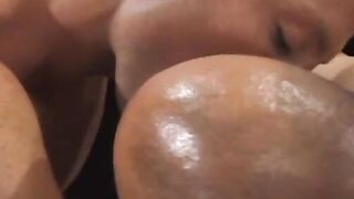 Hardcore fisting and kissing with handsome homosexual
