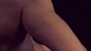Muscular stud fist fucks himself and masturbates for cum