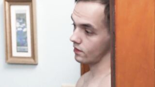Dad Tucker Barett  made his way to his son's cock and took it in his mouth like a