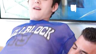 Handsome daddy Ian Holms disciplines his needy stepson by destroying his ass