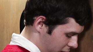 Young twink Dakota Lovell reveals his boner to father Jonah Wheeler for a cock washin