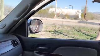 Hot Hitchhiker with no Panties will Ride 4 a Ride