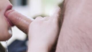 Desperate TS suck boss big dick to get promoted